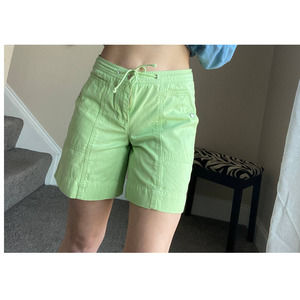Jones New York lime green lonline drawstring chino shorts, size 4